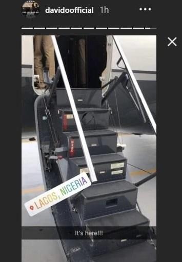 Nigerian Singer, Davido Reveals His Private Jet Has Arrived Lagos, Shares Life Story (Photos)