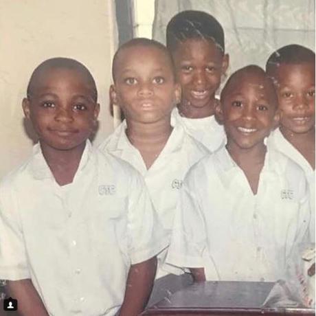 Young Davido Spotted In Epic Throwback Photo With His Cousins