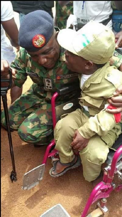 This Physically Challenged Corper Has Become Very Popular In Abuja NYSC Camp (See Photos)