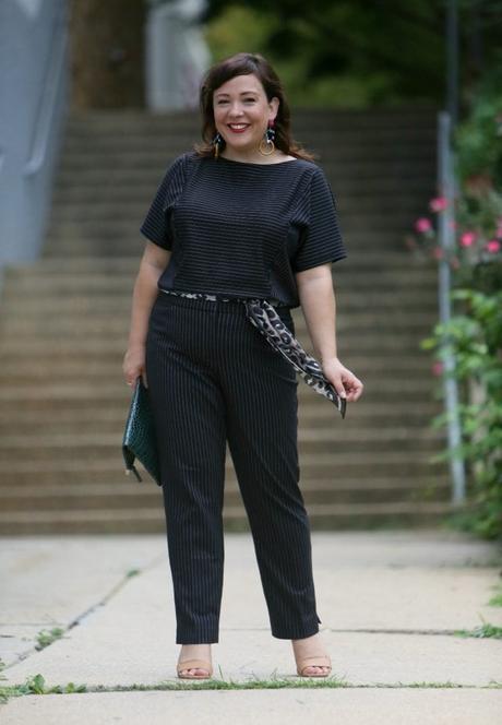 What I Wore: Pinstriped Ponte