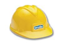 Image: Bruder Construction Toy Hard Hat | On your way to the construction site | don't leave the house without your lunch pail and hard hat | The hard hat is a must for the dress up crowd, it completes the look