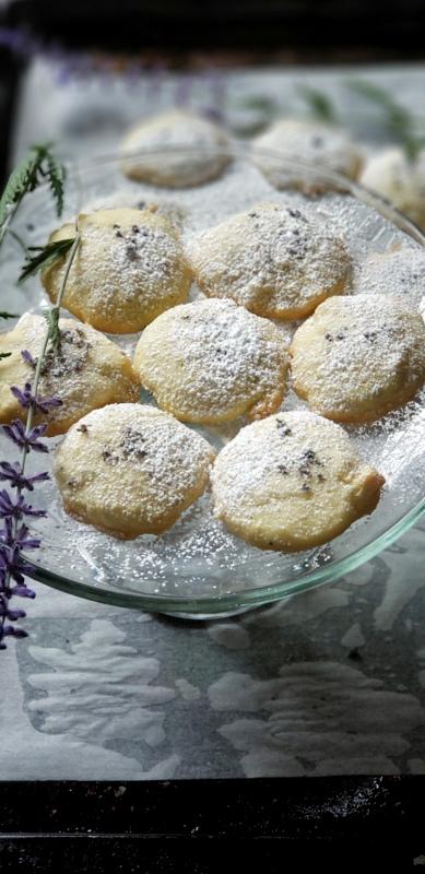 almond lavender butter cookies