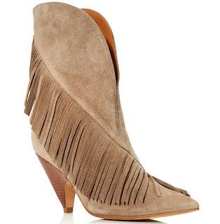 Shoe of the Day | Sigerson Morrison Giliana Suede Fringe Western Booties