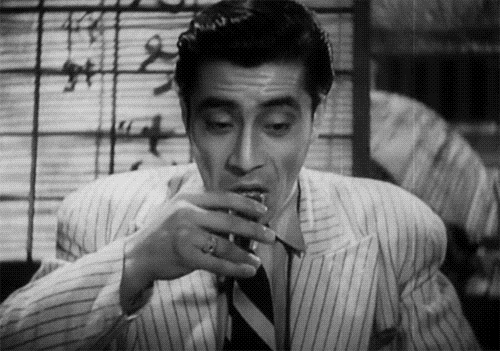 Drunken Angel: Matsunaga’s Striped Jacket Matsunaga launches back into a life of depraved, drunken foolishness.