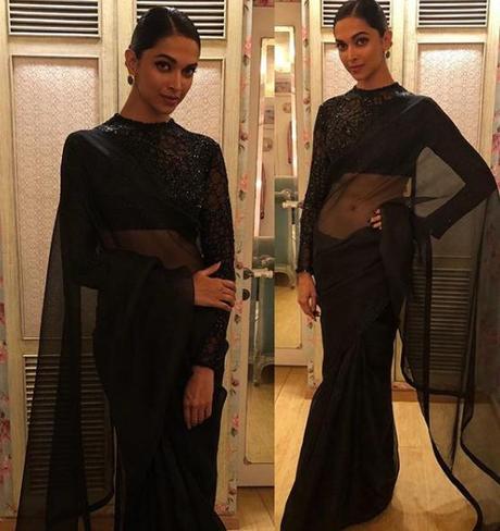 Deepika wearing saree