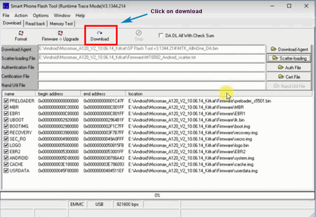 How to flash Stock Rom v1 of Micromax A120 Canvas 2 color