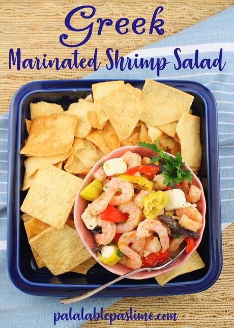 Greek Marinated Shrimp Salad #FishFridayFoodies Greek Marinated Shrimp Salad #FishFridayFoodies