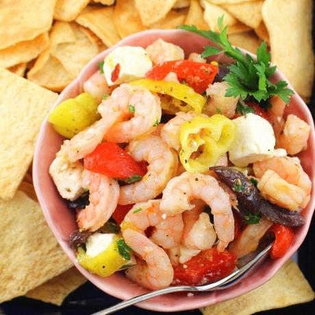 Greek Marinated Shrimp Salad #FishFridayFoodies Greek Marinated Shrimp Salad #FishFridayFoodies