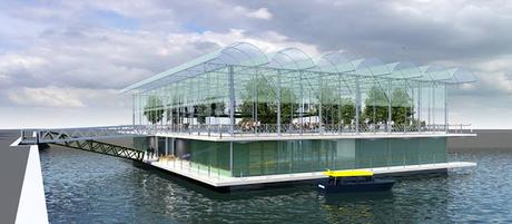cattle rearing ~ floating farm plan at Rotterdam