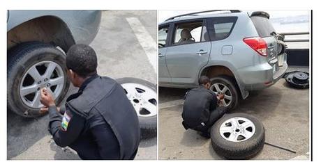 Man Reveals What Policemen Did After Being Stranded On Third Mainland Bridge, Lagos (Photos)