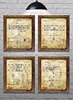Image: Everything Rustique | Gifts for Pilots! | Wright Brothers Flyer Patents | First Flight | Set of Four | 8x10inch Prints | Aviation Gifts!