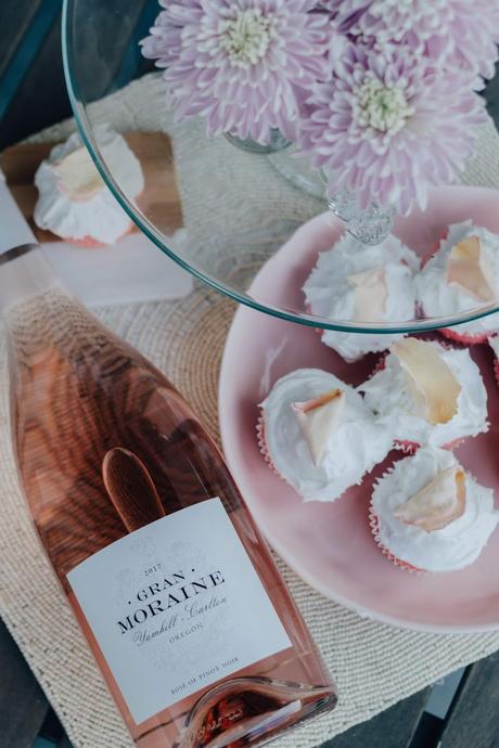 Pink Rosé Cupcakes Recipe with Gran Moraine