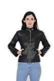 Girls Shopping Leather Full Sleeve Casual Black Jacket for Women/Girls - (Size - Medium)