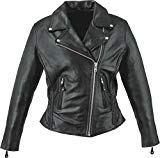 Event Leather Women's Zip Out Liner Braid Motorcycle Jacket (Black, Medium)