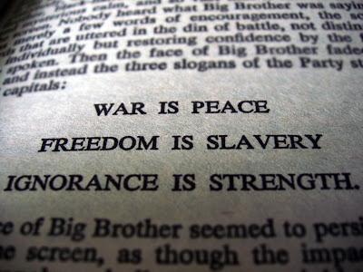 Image result for war is peace freedom is slavery ignorance is strength