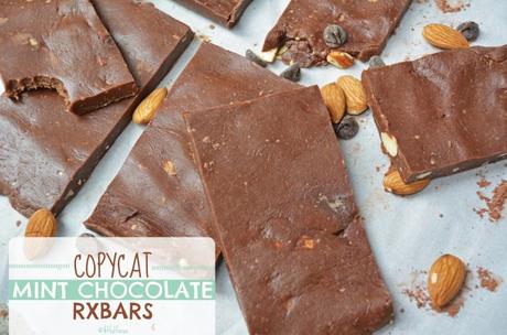 Copycat Mint Chocolate RXbars (paleo, no bake)