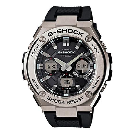 Casio Men's 'G Shock' Quartz Stainless Steel and Resin Casual Watch, Color:Black (Model: GST-S110-1ACR)