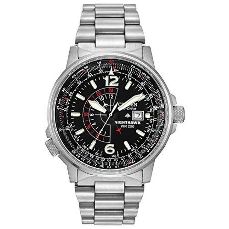 Citizen Men's Eco-Drive Promaster Nighthawk Dual Time Watch with Date, BJ7000-52E