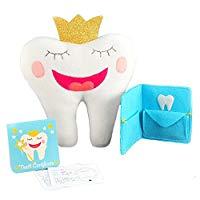 Image: Tooth Fairy Pillow Kit With Notepad And Keepsake Pouch | Includes Pillow With Pocket, Dear Tooth Fairy Notepad | Keepsake Wallet Pouch Holds Teeth, Notes, And Photograph
