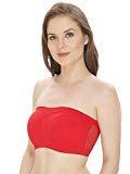 Shopolica Women's Seamless Strapless light Padded Full Coverage Stylish T-Shirt Style Tank tube Bras ( Red, Padded-Tube-Bra-Black-6, standard Size )