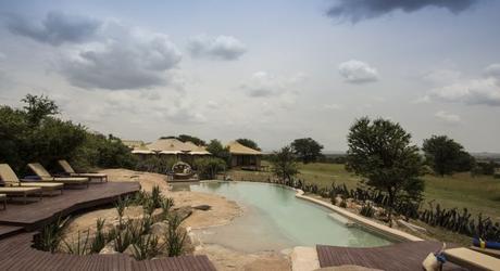 Enchanting Travels - Tanzania Tours - Serengeti (Northern) Hotel - Sayari Camp - Pool area view from rock