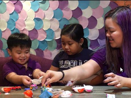 Bonding time with Harvey and his Kinder Joy