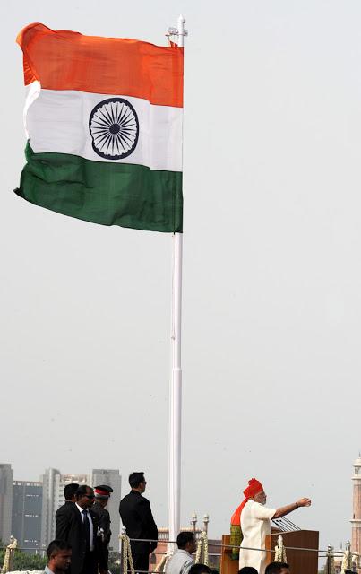 first Governor of Madras Province after Independence - hoisting National flag