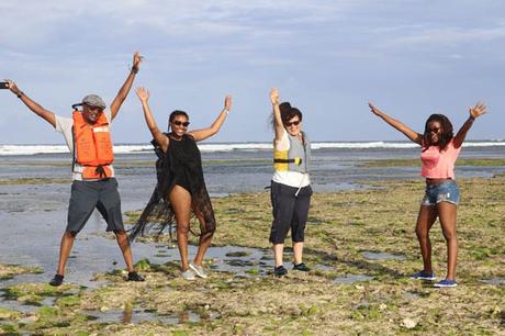 Nyali beach reef low tide Voyager Resort