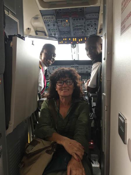 Diary of a Muzungu. Jambojet flight cockpit Entebbe Nairobi 