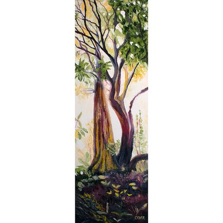 Jungle Glow. 36″ x 12″, Oil on Canvas, © 2018 Cedar Lee
