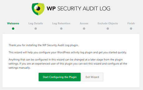 WP Security Audit Log Setup Wizard
