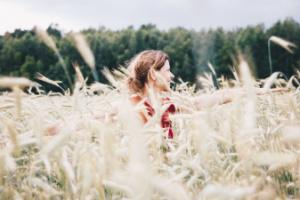 Woman in field