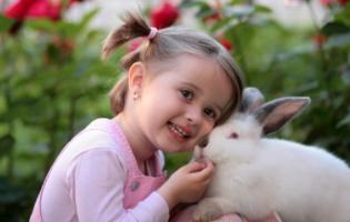 Girl with rabbit