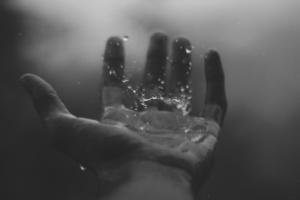 Hand in water