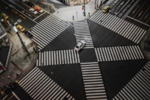 Aerial road view