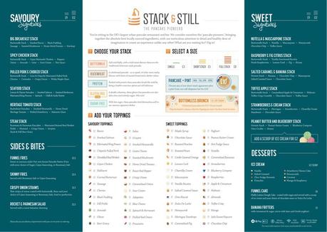 Menus for the pancake heaven that is Stack and Still