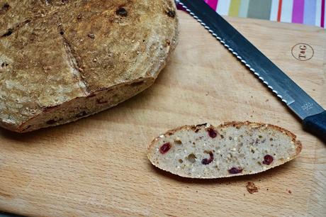 5 grain cranberry almond sourdough bread!