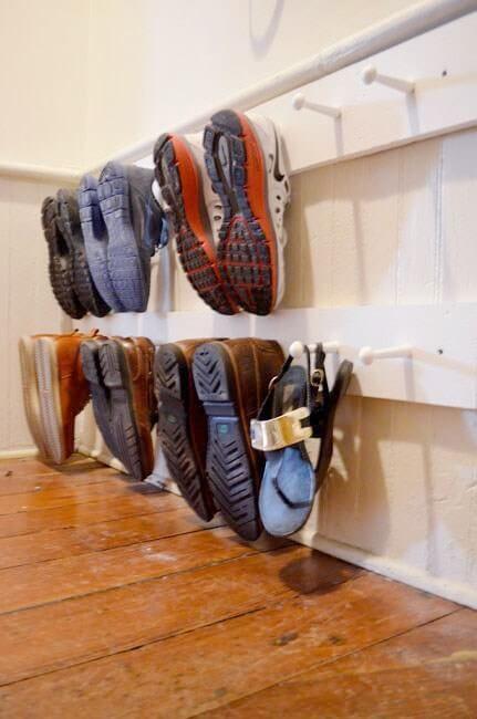 26. Clever Shoe Rack for Mudroom Ideas - Harptimes.com