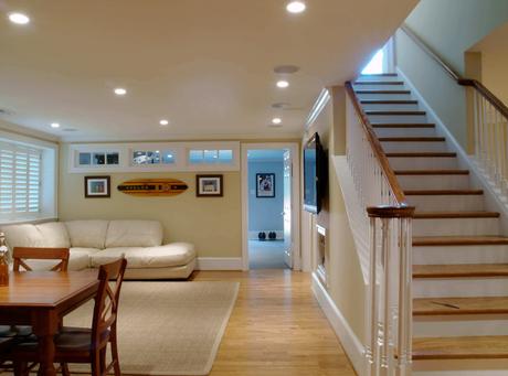 cheap basement ceiling ideas - 9. Choose Low Furniture - Harptimes.com