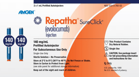 Repatha Side Effects Dose Usage 140 mg/mL