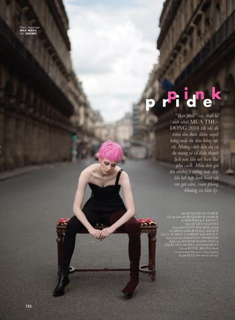 Matilde Rasmussen in Pink Pride for ELLE  photographed by Benjamin Kanarek