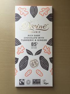 Divine Organic Rich Dark Chocolate: Turmeric & Ginger/Refreshing Lemon