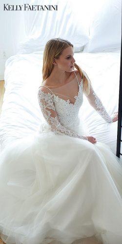 kelly faetanini 2019 wedding dresses a line white wedding gown long sleev long dress nicolette