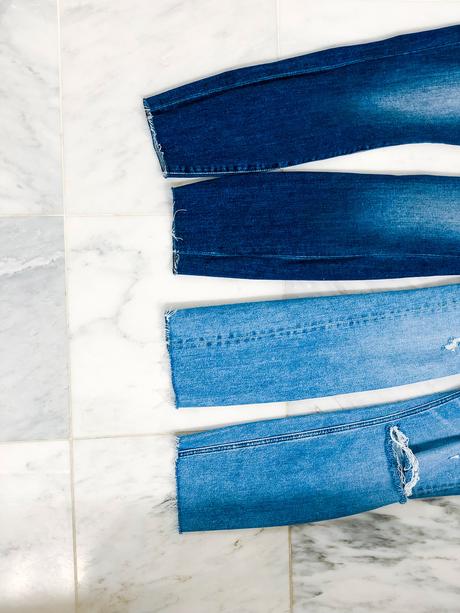 My Five Favorite Sustainable Denim + EASY DIY Raw Edge Hem Jeans Tutorial