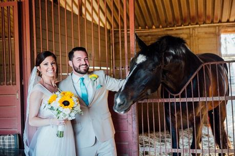 Rustic and Robin’s Egg Blue California Barn Wedding