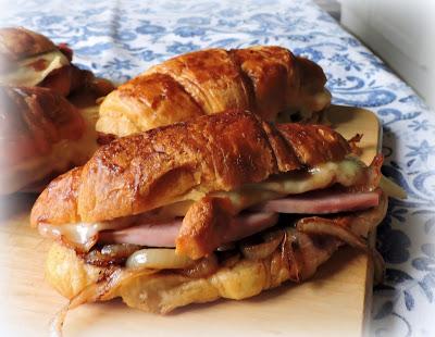 Spicy Ham & Cheese Croissants