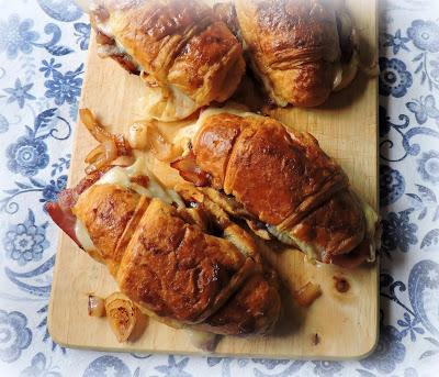 Spicy Ham & Cheese Croissants