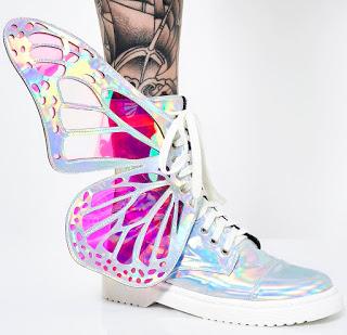Shoe of the Day | Club Exx Holographic Metamorphic Boots