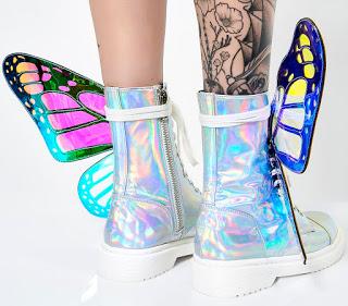 Shoe of the Day | Club Exx Holographic Metamorphic Boots