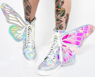 Shoe of the Day | Club Exx Holographic Metamorphic Boots